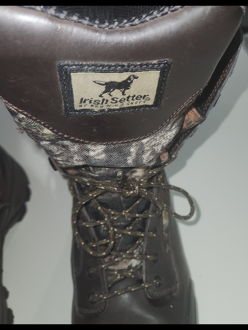 ‼️OFFERS‼️Irish Setter Camo Leather Waterproof Hunting Boots 800 Gram Size 11.5 - Picture 3 of 11
